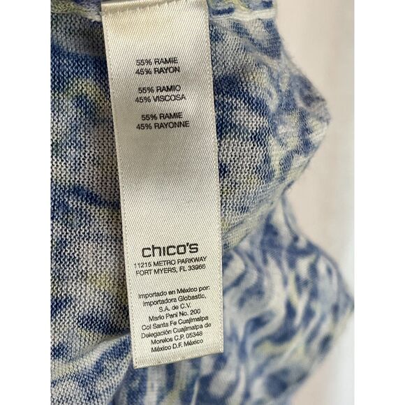 Chico’s Tie-Dye Open-Knit Cardigan - Size 2 - Picture 4 of 6
